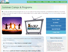 Tablet Screenshot of campchannel.com